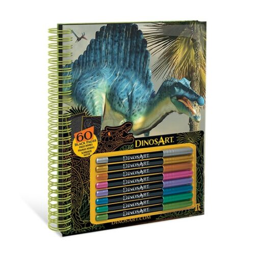 DinosArt  pagine nere colori fluo