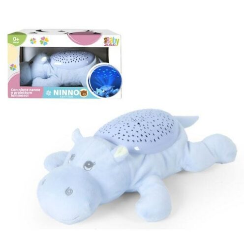 CARILLON Proiettore NINNO IPPOPOTAMO azzurro
