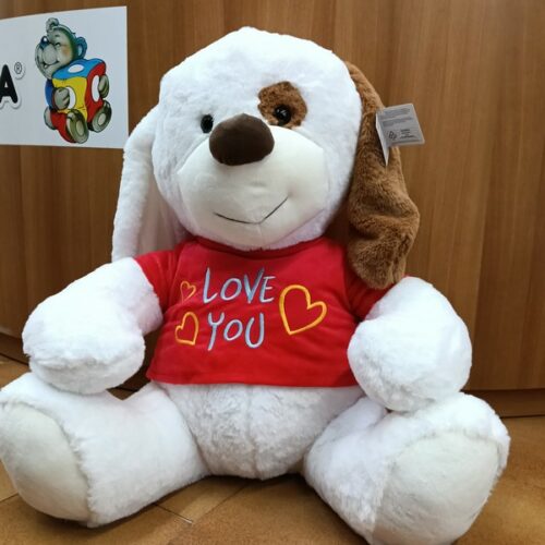 Cane seduto "I love you" 55 cm