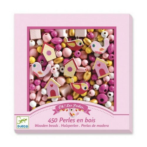 Perline in legno uccellini 450 pz