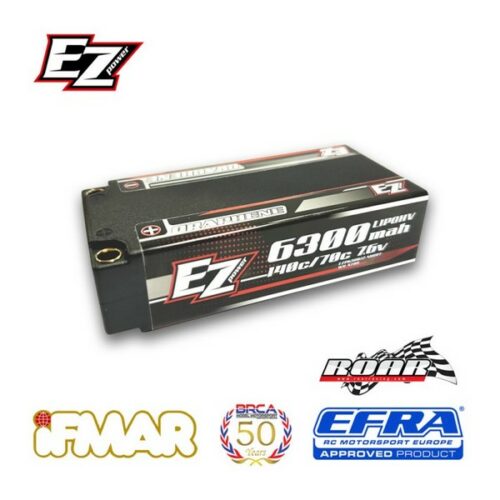 Ezpower Lipo 6300mah Long-Run Short Pack 7,6v 2s 140/70c HV Graphene - 5mm