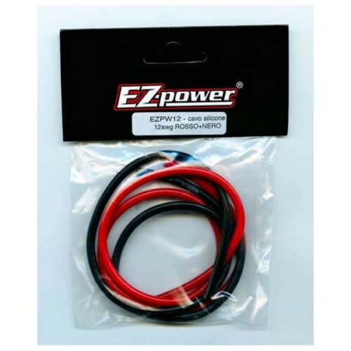 CAVO SILICONE 12 AWG ROSSO-NERO (1 METRO)