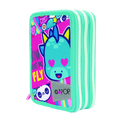 Astuccio 3 zip GoPop Love & Peace