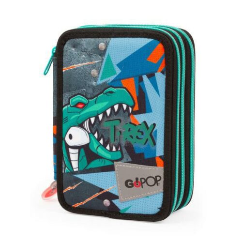 Astuccio 3 zip GoPop T-rex