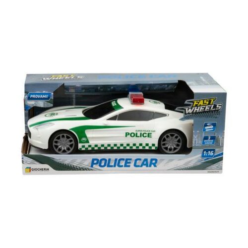 FAST WHEELS - Police Car Auto Polizia 1:16 Frizione Luci e Suoni