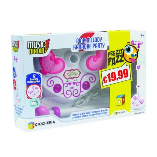 PREZZO PAZZO - Asta con Microfono Karaoke PINK MELODY