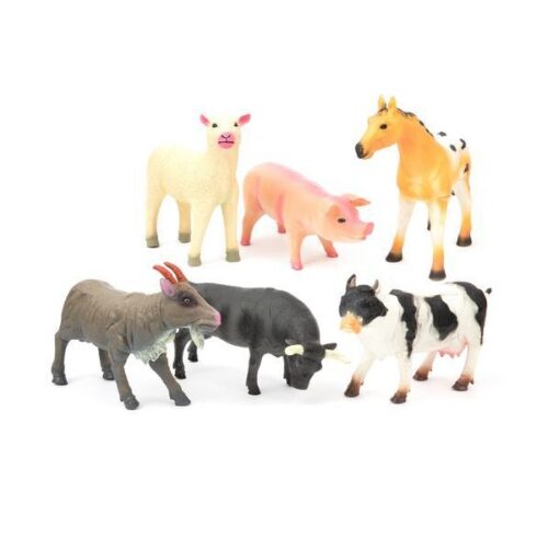 PARK&FARM - Animali Fattoria Morbidi Assortiti 6 soggetti 22/35cm