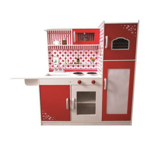 GIOCHI DI CASA - Cucina con Me ROSSA in Legno  110x118x34