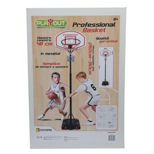 PLAY-OUT - Basket Professional H cm.310 base riempibile con Ruote