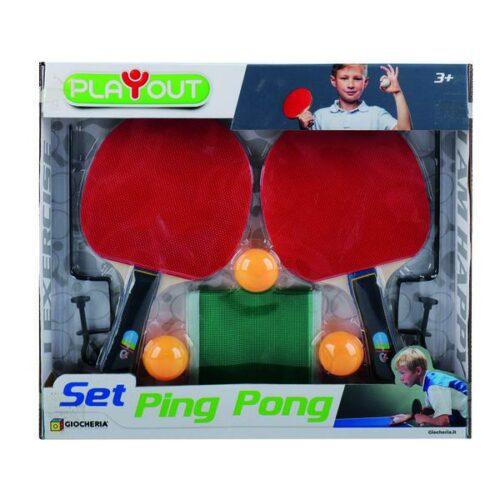 PLAY-OUT - Set Ping Pong 2 Racchette Rete e 3 Palline