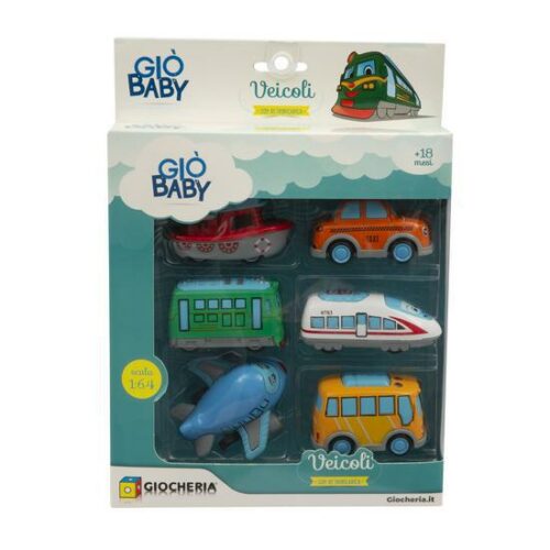 GIO' BABY - Veicoli Retrocarica Confezione 6 pezzi
