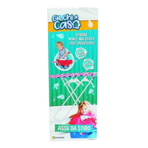 GIOCHI DI CASA - Asse da Stiro in scatola con Stendino e 3 Grucce