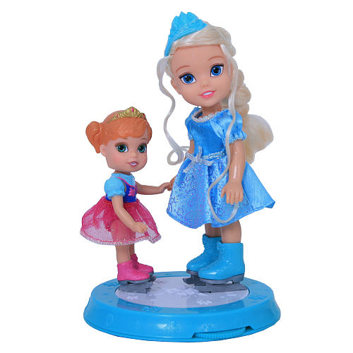 Frozen Anna ed Elsa bimbe con pista di pattinaggio 15cm