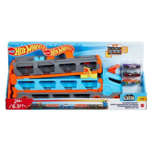 Hot Wheels Camion 2 in 1  Pista con 3 auto in scala 1:64