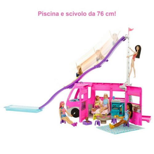 Barbie Camper dei Sogni con piscina e scivolo