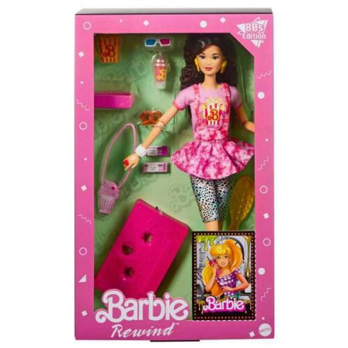 Barbie Signature rewind capelli neri , serata cinema anni '80