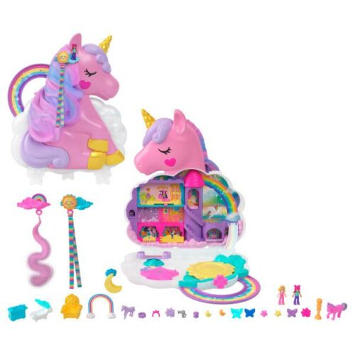 Polly Pocket - Salone di Bellezza Unicorno Arcobaleno