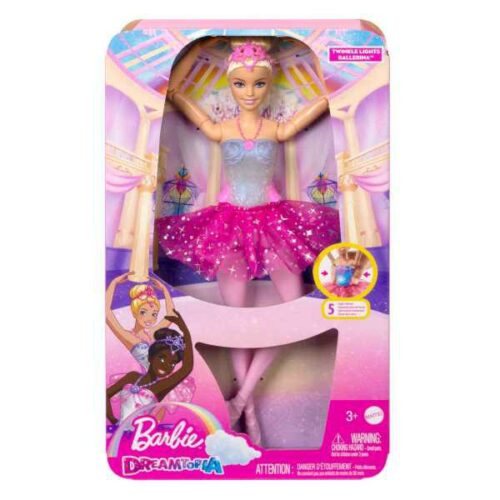 Barbie   Ballerina con capelli biondi e Luci magiche