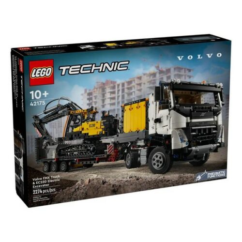 42175 Technic: Autocarro Volvo FMX ed Escavatore elettrico EC230
