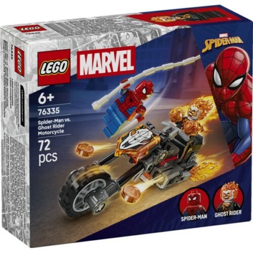 76335 Super Heroes Marvel Spider-Man vs. Ghost Rider in motocicletta
