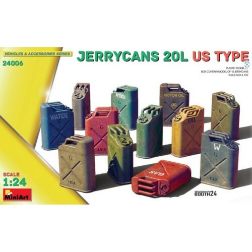1/24 JERRYCANS 20L US TYPE KIT 1:24