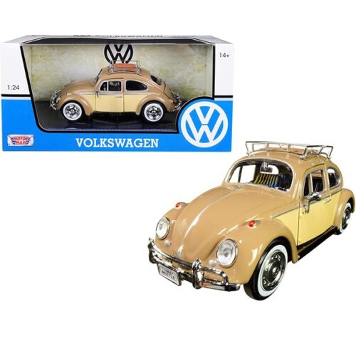 1/24 Volkswagen Beetle 1966 marrone chiaro con portapacchi