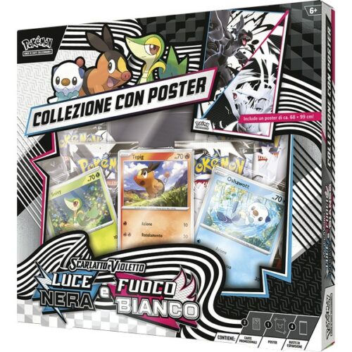 Pokemon SV 10,5 Collezione  con Poster Luce Nera & Fuoco Bianco