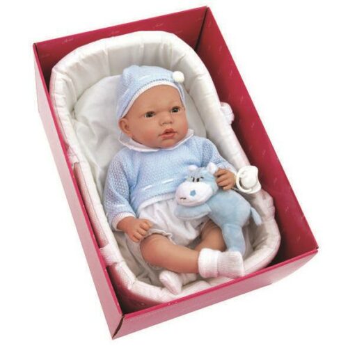 ARIAS - Bebè TEO 40cm  in Culla PIANGENTE