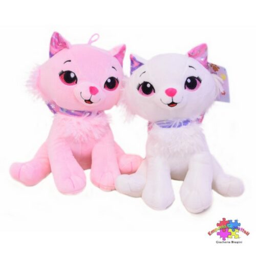 Gatto occhi Glitterati 60CM
bianco-rosa