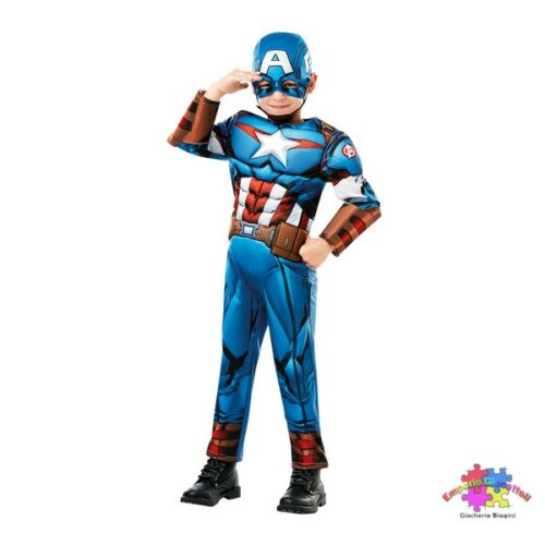 Costume Capitan America Deluxe 5-6 anni