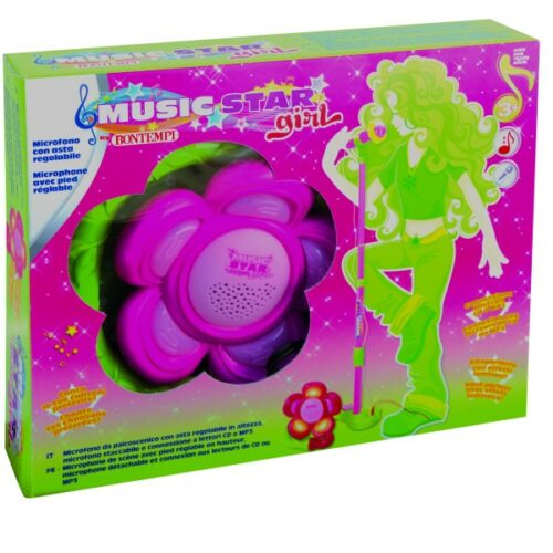Microfono con asta Music Star Girl
