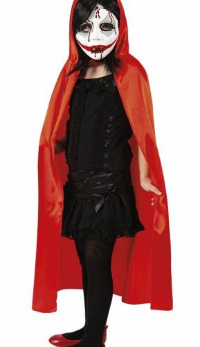 Mantello rosso e maschera sanguinaria