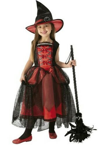 Costume Strega Chic Rosso 8-10 anni