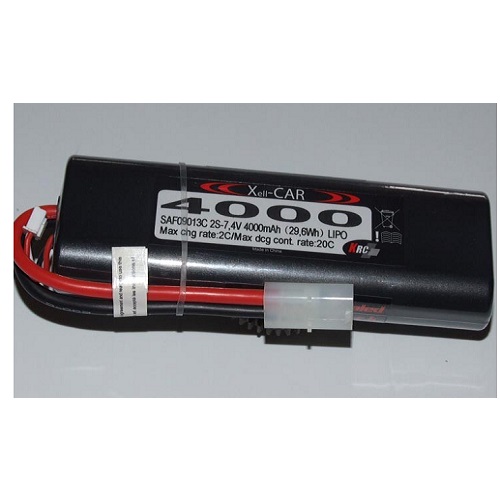 LiPo Xell-Car ROUND 7.4V 4000MAH