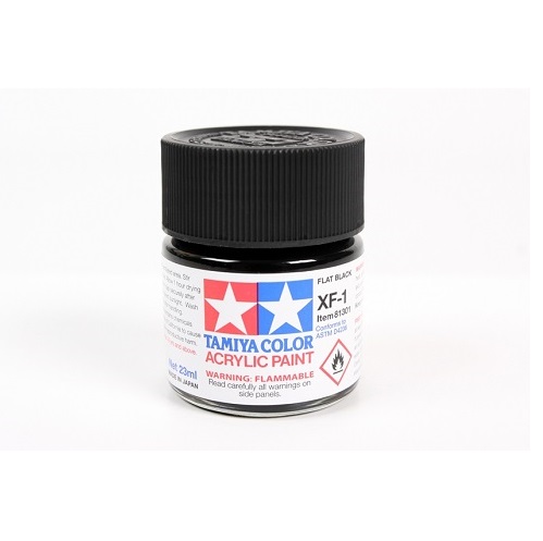 COLORE ACRILICO XF-1 FLAT BLACK 23ml