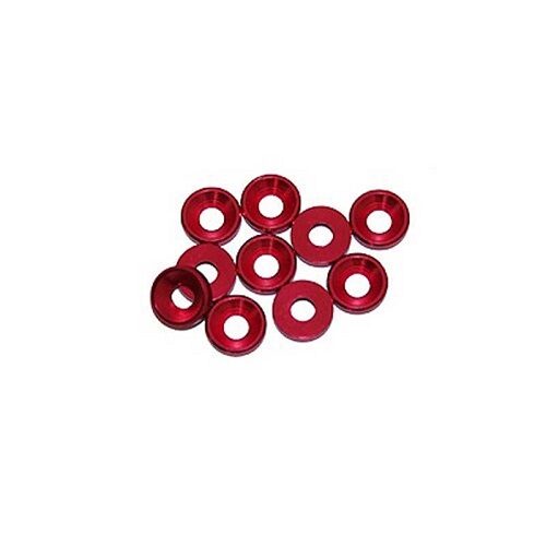 RONDELLA CONICA ALLUMINIO M3 ROSSA (10)