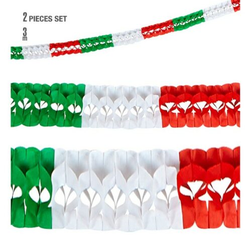 Festone tricolore Italia  3metri
