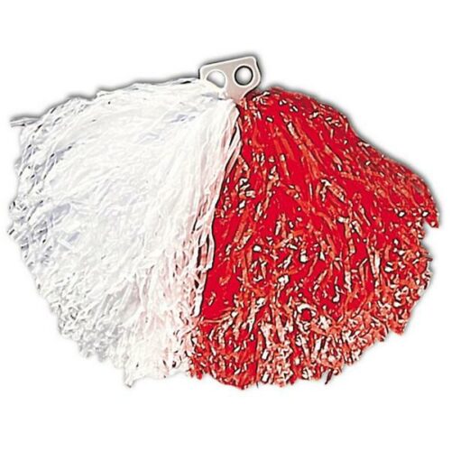 POM POM bicolore bianco-rosso