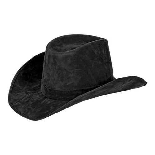 Cappello Cow Boy scamosciato nero adulto