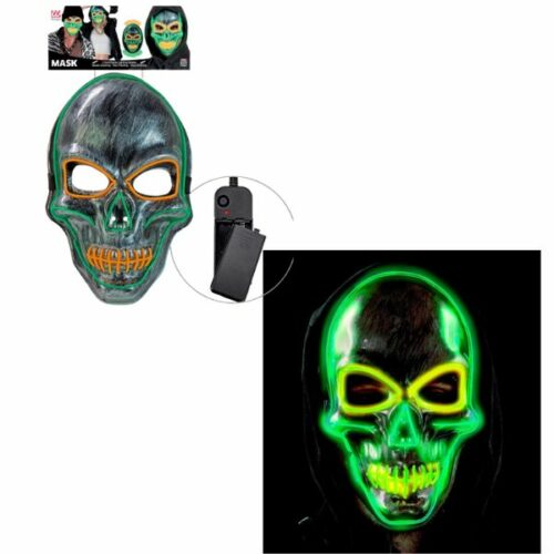 Maschera mostro argento  LED colorato