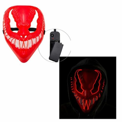 Maschera mostro rosso  LED rosso