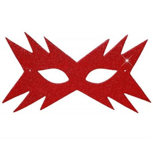 Maschera a stella rossa glitter