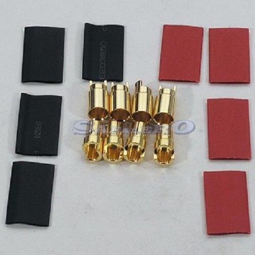 Gold Connector 6mm 4 coppie termoretraibile