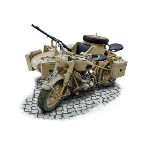 1/9 German Military Motorcycle with side car