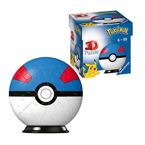 Puzzle 3D: Pokeball blu