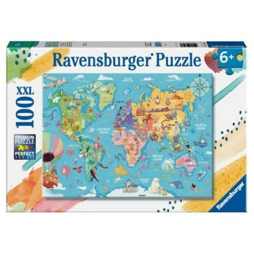Puzzle 100 pz XXL Alla scoperta del mondo