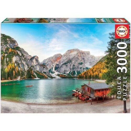 Puzzle 3000 pezzi Lago di Braies in autunno