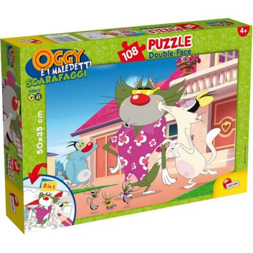 Puzzle Double-face 108 pezzi: OGGY e i maledetti scarafaggi