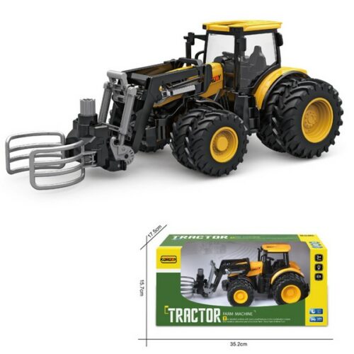 Trattore a frizione con pinza giallo