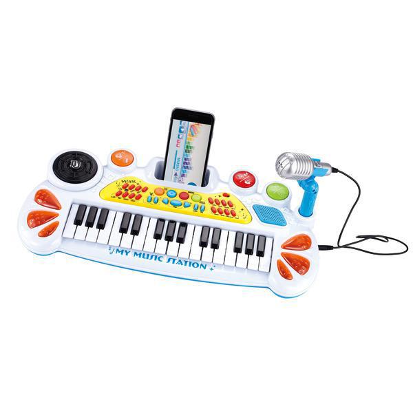 MUSIC MANIA - Pianola MP3 BIANCA con Microfono MP3